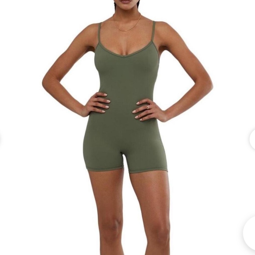 WeWoreWhat Olive romper